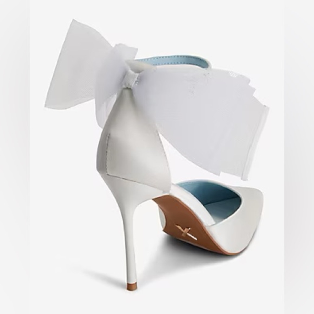 Mesh Bow Pointed Toe Pumps